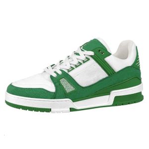 Designer Virgil Trainer Men Sneaker Chaussures décontractées Chaussures Low Calfskin Abloh Abloh noir blanc vert rouge Blue Troplays Plateforme d'extérieur Femmes Sneakers Taille 36-45