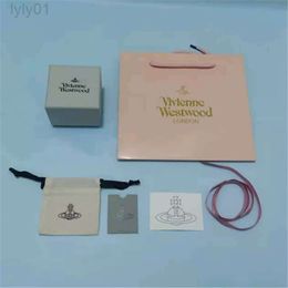 Ontwerper Viviane Westwood Sieraden Western Empress Dowager Verpakking Nieuwe Western Empress Dowager Micro Safety Packaging Gift Box ketting Bracelet Earnail Set Uni