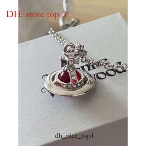 Ontwerper Viviane Westwood Justy Empress Dowager Xis Threedimensiona Saturn Gass Ba Orb Neckace Sweater Chain Light Luxe Niche Highd en Versatie 4220