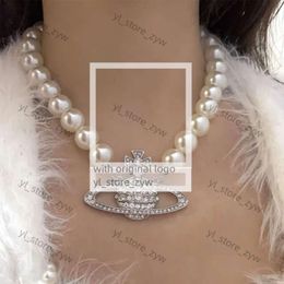 Diseñador Viviane Westwood Collar de gloria oscura Yan Zhen Kendou mismo estilo Empress Dowager Collar Pearl Pearl