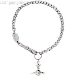 Créateur Viviane Westwoods Bijoux Viviennr Version Haute Impératrice Douairière Xis Éternelle Terre Planète Tridimensionnelle Multi Couleur Bracelet Style Punk Unisexe W