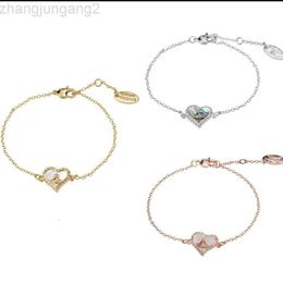 Créatrice de bijoux Viviane Westwoods Viviennr Version haute Empress Dowager Xis Love Fritillaria Bracelet disponible en trois couleurs pour femmes Populaire sur Internet
