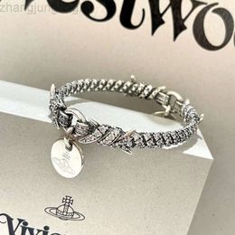 Designer Viviane Westwoods Vivienen New Western Empress Dowager Full Diamond Saturn Thorn Bracelet Bracelet de conception avancée pour femmes