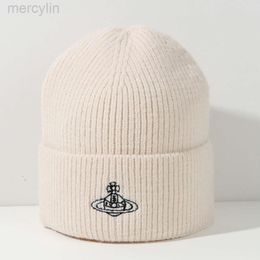 Ontwerper Viviene Westwood Beanie Hat Caps Herfst en Winter Saturnus met wollen warme gebreide wollen muts1055