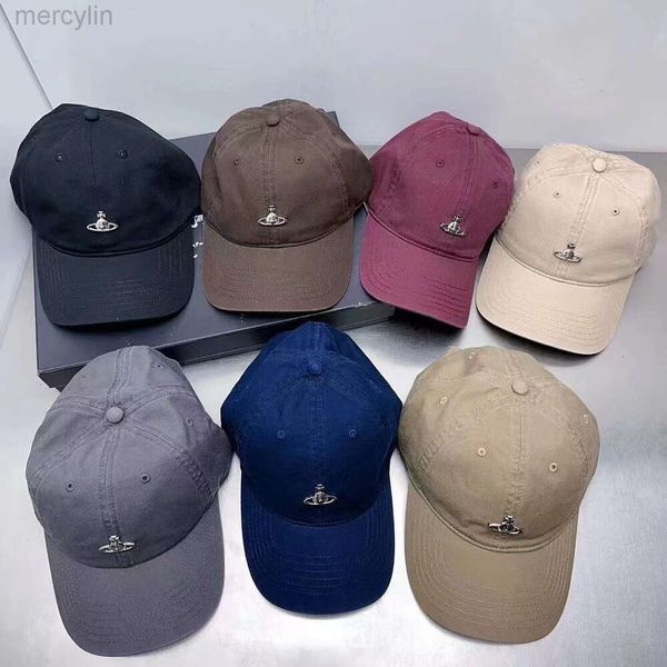 Designer Viviene Westwood Hat Caps L'impératrice douairière du Japon Saturn Soft Top Baseball Hat Wash Cotton Polyvalent Face Covering Running Duck Tongue Hat