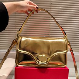 Designer Vlogo 1960 Soft Nappa Leather Bag de cuir nappa Italie Marque Luxury Femmes Top Handle Sacs d'embrayage Lady Crossbody Strap Underarm Handbag Mirror Quality 27cm