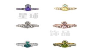 Designer Vvan Ring West Empress Ismene est des diamants Saturn Rings2647017