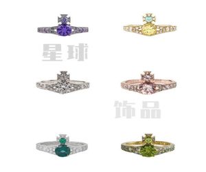 Designer Vvan Ring West Empress Ismene est des diamants Saturn Rings1189887