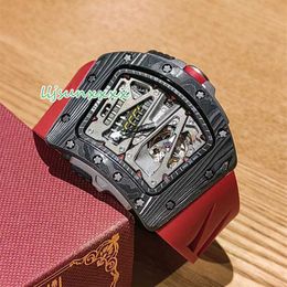 Designer WACTCH RM70 Automatique mécanique Watch Mens Watch Carbone Brated Dow Watch et Sports avec une montre à volant en forme de ventilateur
