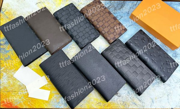 portefeuille de designer BRAZZA portefeuille hommes longs portefeuilles classique en cuir titulaire de la carte de crédit femmes sacs à main mode homme décontracté pochette d'embrayage avec boîte