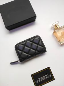 Designer wallet card holder CC wallet designer men wallet Luxury Fashion Business Card Holder Caviar Women's Mini Wallets Genuine Leather Luxury Black with box