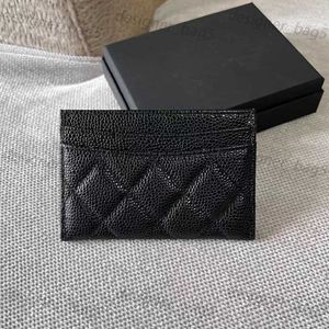 Portefeuille de portefeuille concepteur porte-monnaie de luxe pour femmes portefeuille avec une grille de diamant Femme Zéro portefeuille caviar petit sac de carte de parfum avec boîte
