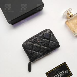 Cartera de diseñador CC Monedero Titular de la tarjeta de crédito Titular de la tarjeta plegable Monedero Monederos Monederos Carteras Piel de cordero Caviar Cuero Moda Estilo clásico para mujer Fencefind