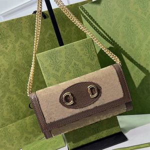 Designer Wallet chaîne sac à bandoulière impression mode portefeuilles dames en cuir sacs à main européens pour femmes sac à main filles
