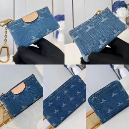 Designer portemonnee denim tas luxe kaarthouder denim blauwe portemonnee portemonnees ontwerper vrouw Handtas heren designerkaarthouder handtassen ritssluiting borgt tas