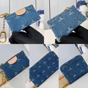 portefeuille de créateur sac en denim support de carte de luxe Denim portefeuille bleu sac de main de créateur homme sac à main