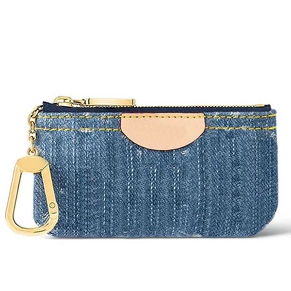 Portefeuille de concepteur Denim clé porte-monnaie fermeture à glissière longs portefeuilles courts sac à main bleu classique fleur luxe designers sac dames portefeuille de voyage pochette avec boîte d'origine