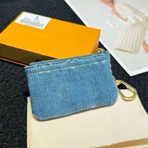 Designer Wallet Fashion Denim Zero Wallet Card Sac Édition originale L peut tenir les cartes Changer un petit sac Sac de décoration suspendue Top 7A