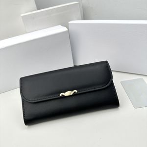 Designer Wallet Fashion Women Long Button Wallet Brand Flap Walllet met Box Dust Bag A04