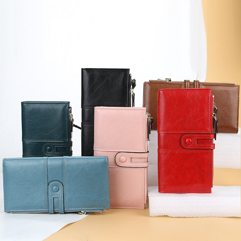 Designer Wallet Ladies Long Wallet Clips Korean Version Large Capacity Buckle Zipper Clutch Fashion Multi-card Wallets