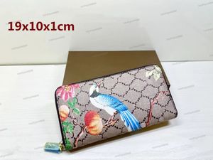 Designer portemonnee luxe Ophidia portemonnees heren dames creditcardhouders mode schilderij bloemen vogels dubbele letters lange clutch tassen digram rits portemonnees