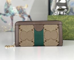 Cartera de diseñador de lujo Ophidia cion monederos para hombre para mujer titulares de tarjetas de crédito moda marmont letras dobles bolsos de embrague largos carteras con cremallera de alta calidad