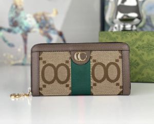 Cartera de diseñador de lujo Ophidia cion monederos hombres mujeres titulares de tarjetas de crédito moda marmont letras dobles bolso de embrague largo carteras con cremallera digram de alta calidad