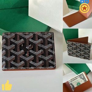 Portefeuille de portefeuille de concepteur Homme de carte Goyarwallet Portefeuille pliant à poussée courte du portefeuille de luxe vertical