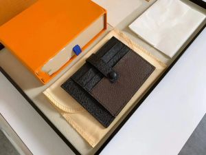 Designer Wallet Man Womens Card Holder Fashion Luxury Classic Flower Grid Patroon Gedrukte Snap Credit Card Bag Munt Portemonnees Size1cm*8 cm