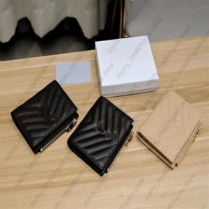 Portefeuille de créateurs pour hommes portefeuilles bifold avec une poche à glissière poche courte du porte-carte de style slot sac à main réel cuir en cuir en cuir CA266n