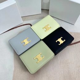Portefeuille de concepteur nouveau sac de carte en cuir véritable porte-carte compact pour femme multi-cartes mode portefeuille court en peau de vache délicate boucle magnétique porte-billets à clapet