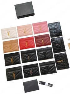 Portefeuille de concepteur Nouveaux détenteurs de cartes de mode Cavia Femme MINI Portefeuille Porte-monnaie Couleur Véritable Cuir Galet Texture Luxe Portefeuille Noir avec boîte 423291