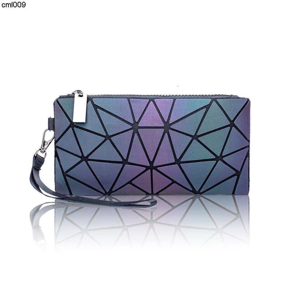 Designer plånbok ny långa ladys multikort lysande geometri stor kapacitet kreativ handväska {kategori}