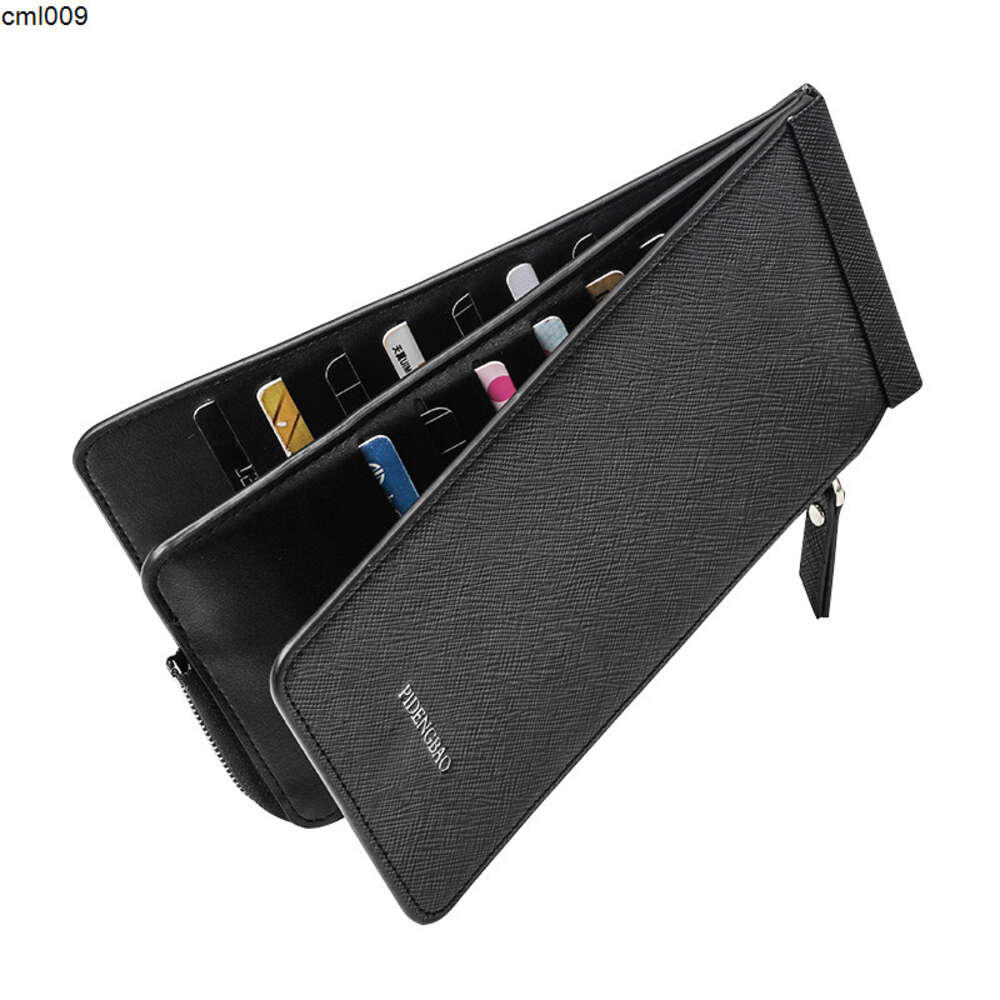 Portefeuille de créateurs Nouveaux hommes et femmes Long Card Bag Multi Slot Korean Cross Pattern Mobile Phone Multi-fonctionnel {category}