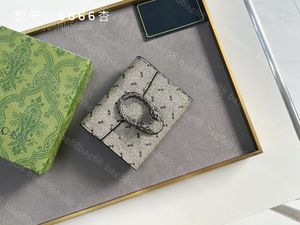 Portefeuille de créateur Nouveau portefeuille pour homme portefeuille court pour femme en PVC associé à du cuir d'origine dans des couleurs magnifiques # 6866 Taille: 11,5x10x3cm