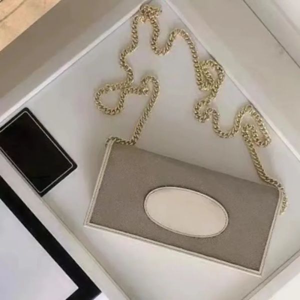 Cartera de diseñador en cadena Carteras largas 1955 Bolsas de hombro de lujo de alta calidad Embrague Monedero Mujer Niña Niños Monederos pequeños Lienzo Titular de la tarjeta de dinero Bolsa WOC Bolsas clave