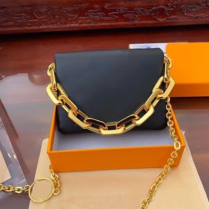 Designer portemonnee Schoudertassen met enkele ketting Hoge kwaliteit dameshandtas lederen ketting kleine clutch dames mini Cross body bag pochette portemonnee