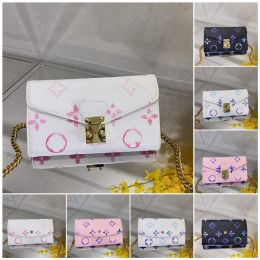 Portefeuille de créateur femmes chaîne longue portefeuilles dégradé Empreinte luxe mode Mini pochette porte-monnaie Zippy porte-carte sac