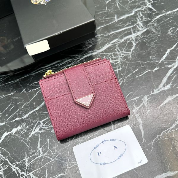 Cartera de diseñador Cartera de mujer Titular de la tarjeta Cartera Cartera de lujo para hombre Mini billetera crédito en efectivo para hombres Monederos de cuero genuino para hombres Clave RFID Tarjeta de crédito Monedero con cadena