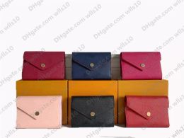 Carteras de diseñador Mujeres clásicas de alta calidad Bolsas con tarjetero en relieve Moda una variedad de estilos y colores disponibles al por mayor corto Con billetera de caja Monedero