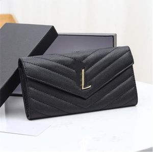 Designer Wallets For Women Holders Classic Caviar Leather Fashion Purse Women's Simple Color Color Zipper Multifunction Card Bag SL02
