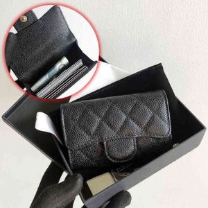 Portefeuilles de créateurs de luxe classique femmes sac marque de mode Caviar en cuir porte-carte de visite véritable crédit sacs à main de mode 220329274L