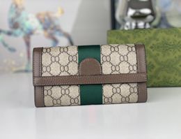 Carteras de diseñador de lujo Ophidia monederos hombres mujeres titular de la tarjeta moda marmont embrague largo de alta calidad clásico doble letras bolsas con caja original