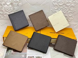 Designer Wallets Luxury Purse Fashion Classic Short Wallet Folding Rabat Purses Key Buckle Bag Multilevel Card Holder Checker Printing Multiple Colors