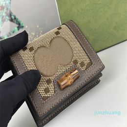 designer portefeuilles mannen vrouwen bamboe portemonnees mode kaarthouder klassieke brief clutch bags