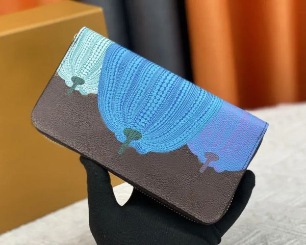 Portefeuilles de créateurs Porte-monnaie zippy citrouille lettre classique-fleur porte-carte longue de haute qualité mode féminine petit sac d'embrayage avec boîte