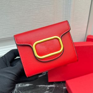 Carteras de diseñador Monedero rojo Mini bolsos Bolso CC de alta calidad Lujo de cuero genuino con cremalleras de caja Cadena con tapa abatible Bolso comprador Monederos de lujo Cartera de cuero genuino