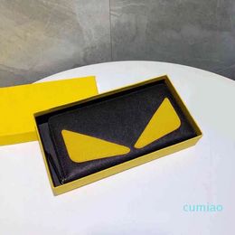 Portafogli firmati con cerniera Scomparti multipli per carte Borsa in pelle di vacchetta Uomo donna piccolo mostro Porta carte Portafoglio Designer Borse a tracolla da uomo