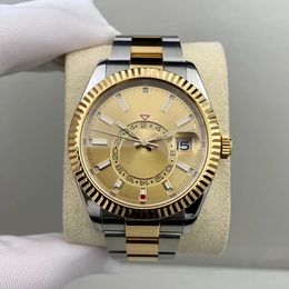 Designer horloge 336933 42 mm herenhorloge automatisch mechanisch uurwerk saffier champagne wijzerplaat 316L staal roestvrij stalen armband mannelijk horloge met doos