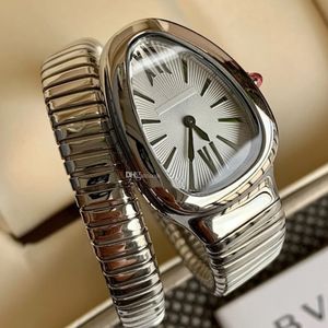 Designer horloge 35 mm 316 roestvrij staal materiaal diamanten ring mondhorloge voor diamanten horloge horloge dames Slangvormig horloge